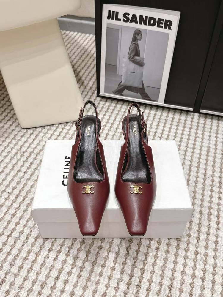 Celine Heels Burgundy 