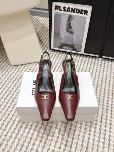 Celine Heels Burgundy 