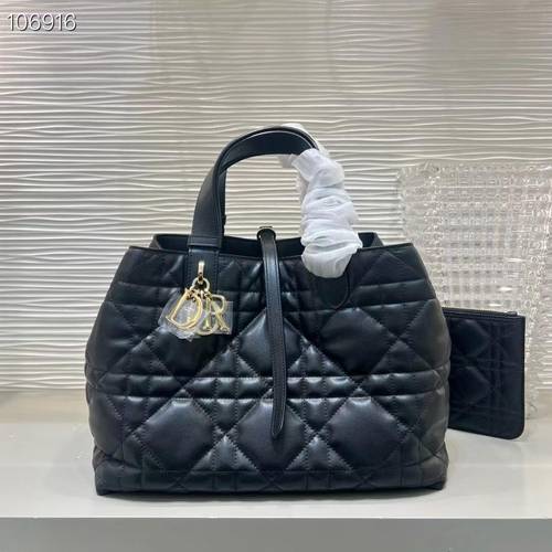 Medium Dior Toujours Bag Gris Pietro