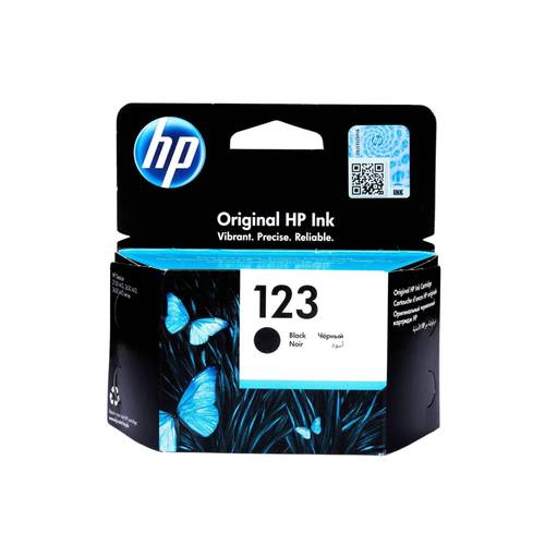 حبر طابعة HP 123 أسود أصلي – جودة طباعة واضحة واعتمادية عالية