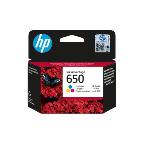 حبر HP 650 ثلاثي الألوان أصلي (Ink Advantage 650 Tri-Color)