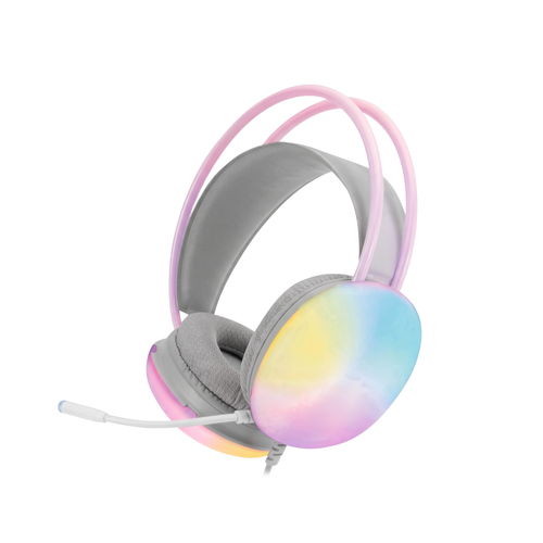 سماعة ألعاب RGB بتصميم Pastel – مايك احترافي وصوت غامر