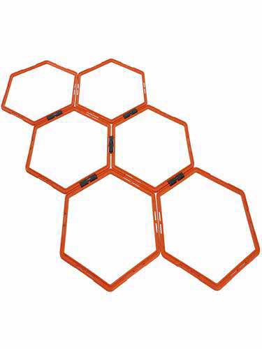 AGS-A1 Agility Hex Rings Set – 6 Speed & Coordination Training Rings with Carry Bag