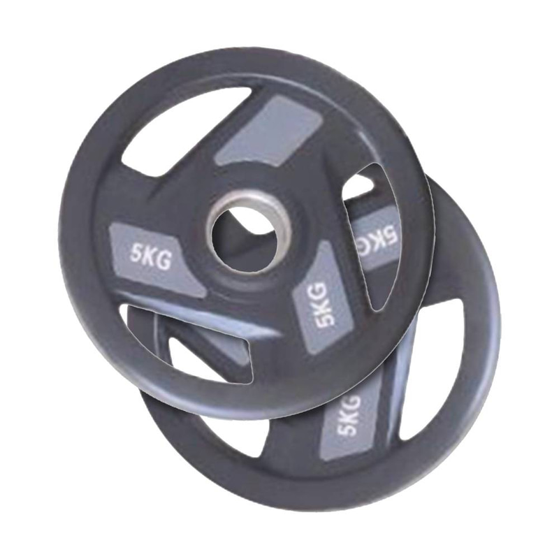 Pair of 5KG Color Rubber Weight Plates with Triple Grip