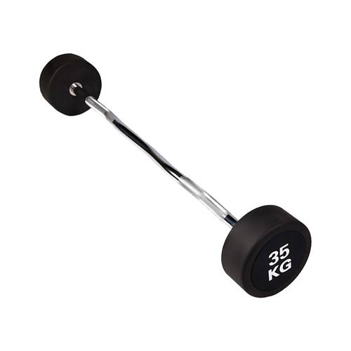 35kg Rubber Coated Curl Barbell – Strength & Fitness Training