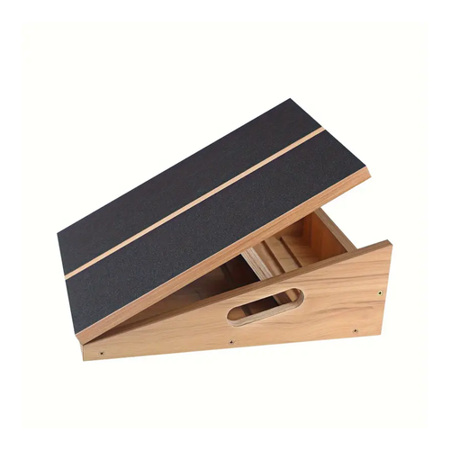 Multi-angle wooden plank for stretching exercises