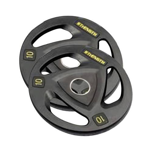 Pair of 10kg Olympic Weight Plates – Triple Grip