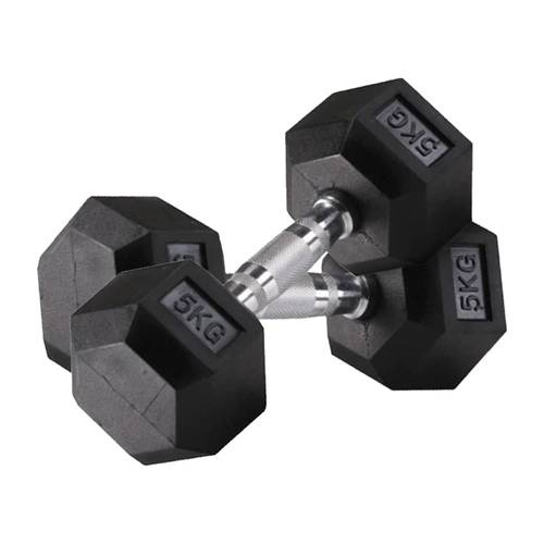 Rubber Hex Dumbbell Pair 5kg