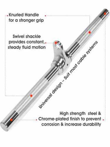 20” Deluxe Straight Bar for Strength & Fitness Training DSB-B1