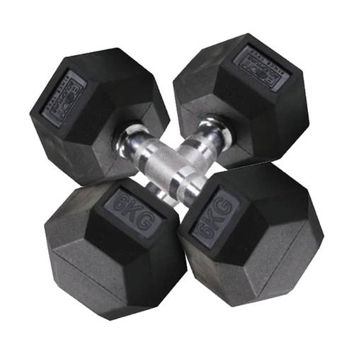 Rubber Hex Dumbbell Pair 6kg