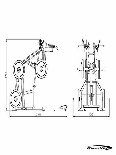 SteelFlex PLSS-BR Standing Squat Machine