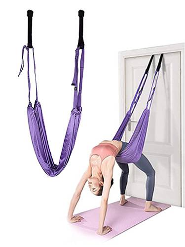 Aerial Yoga Strap with Foam Handles for Flexibility Training