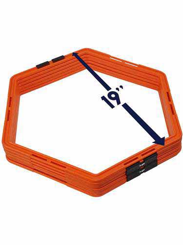 AGS-A1 Agility Hex Rings Set – 6 Speed & Coordination Training Rings with Carry Bag