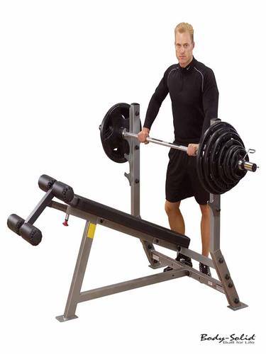 Body Solid SDB-351G Fixed Olympic Incline Bench for Chest Training