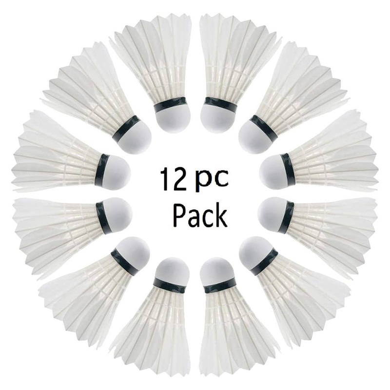 NATURAL BADMINTON BALL /BACKT 12 PCS