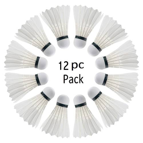 NATURAL BADMINTON BALL /BACKT 12 PCS