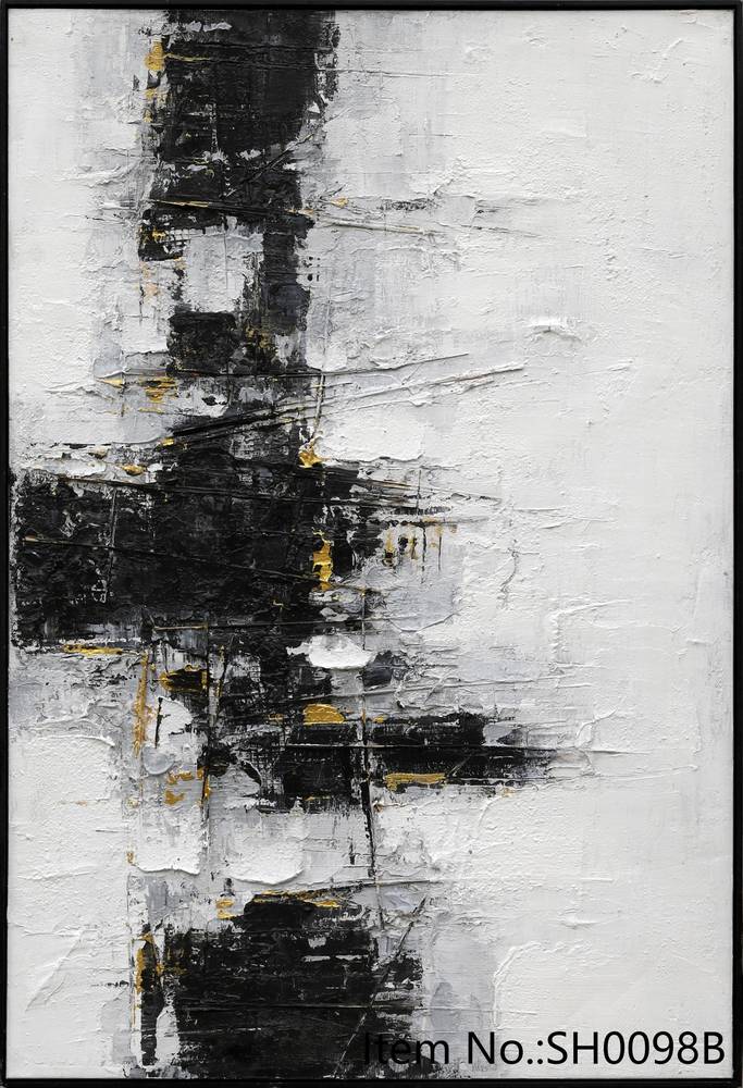 لوحة جدارية تجريدية (3D) - أسود وأبيض وذهبي بتكوين متقاطع 80×120×4 سم