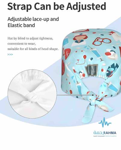 Medical Print Cotton AT Work Cap - Scrub Hat for Men and Women