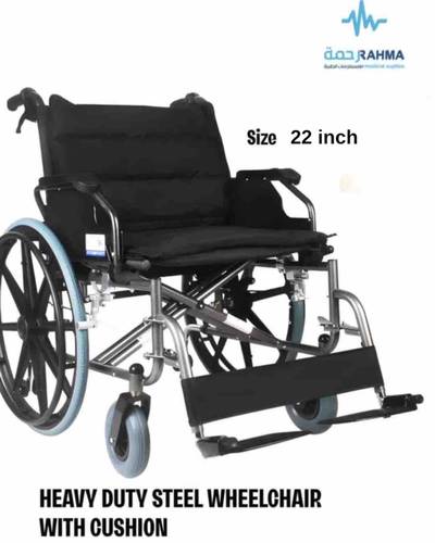 كرسي متحرك ستيل 22 انش KAIYANG HEAVY DUTY STEEL WHEELCHAIR WITH CUSHION 22