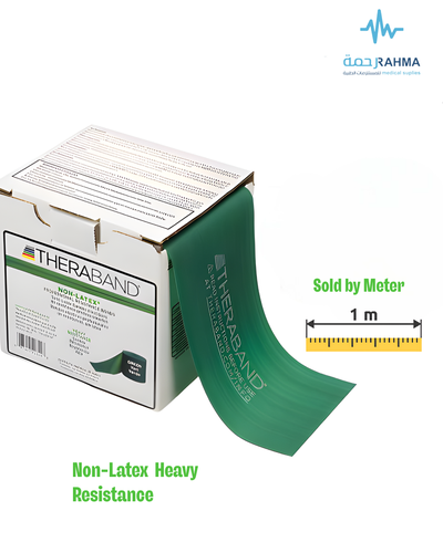 ثيرباند اخضر غير مطاطي مقاومة شديدة -TheraBand Non-Latex Heavy Resistance Green Vert Verde