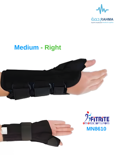 دعامة للرسغ-يمين-FitRite Wrist Splint Thumb Spica-Medium-Right