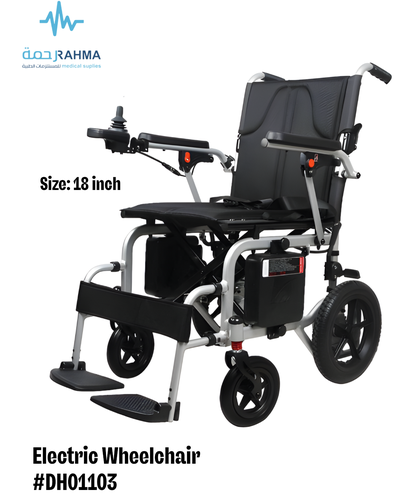 Lightweight Electric Wheelchair 17 kg Easy to Fold - Health Means Electric Wheelchair Size 18 #DH01103