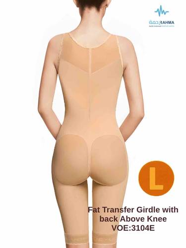 مشد بعد عمليات شفط الدهون من الظهر والعلي الركبة مع نقل الدهون للارداف -VOE Fat Transfer To Buttocks Girdle High Waist With Extended Back Above The Knee-3104E-L