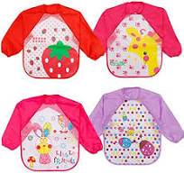 مريلة للاطفال باكمام طويلة-Nester Waterproof Bib With Sleeves