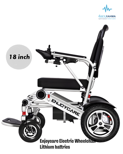 انجوي كير كرسي كهربائي مقاس 18 انش بطاريات ليثيوم Enjoycare Electric Wheelchair 18 Lithium battries