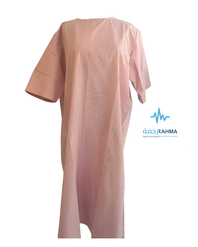 سبرينق ثوب مريض كاروهات- Spring Checked Patient Dress XXLarge