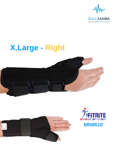 دعامة للرسغ-يمين-FitRite Wrist Splint Thumb Spica-XLarge-Right