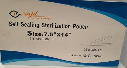 اكياس تعقيم 190X360mm-''Najd Self Sealing Sterilization Pouch7.5''X14