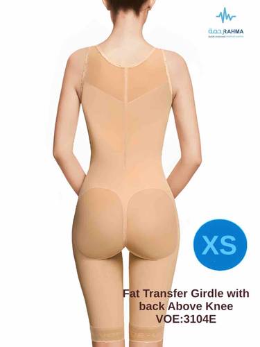 مشد بعد عمليات شفط الدهون من الظهر والعلي الركبة مع نقل الدهون للارداف -VOE Fat Transfer To Buttocks Girdle High Waist With Extended Back Above The Knee-3104E-XS