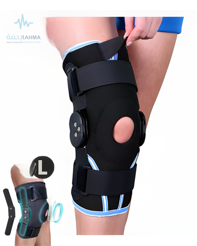دعامة ركبة ضاغط بشبكة هوائية مع مفصل مزدوج-IM-Compression Airmesh Knee Brace W/Dual Pivot Hinge-Large