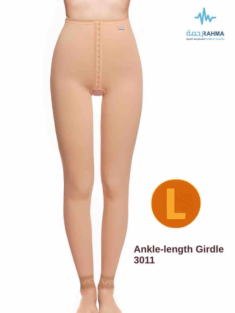 مشد بعد عملية شفط الدهون من منطقة الفخذين والساقين بالكامل (حتى الكاحل) وشد الفخذين -VOE Ankle-length Girdle Beige-3011–L