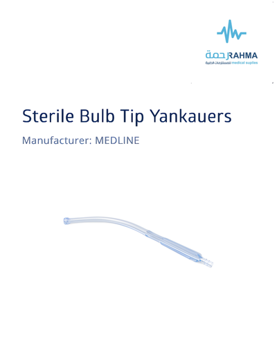ينكر شفط بلغم مع لى-Medline Yankauer With Bulb Tip Without Vent