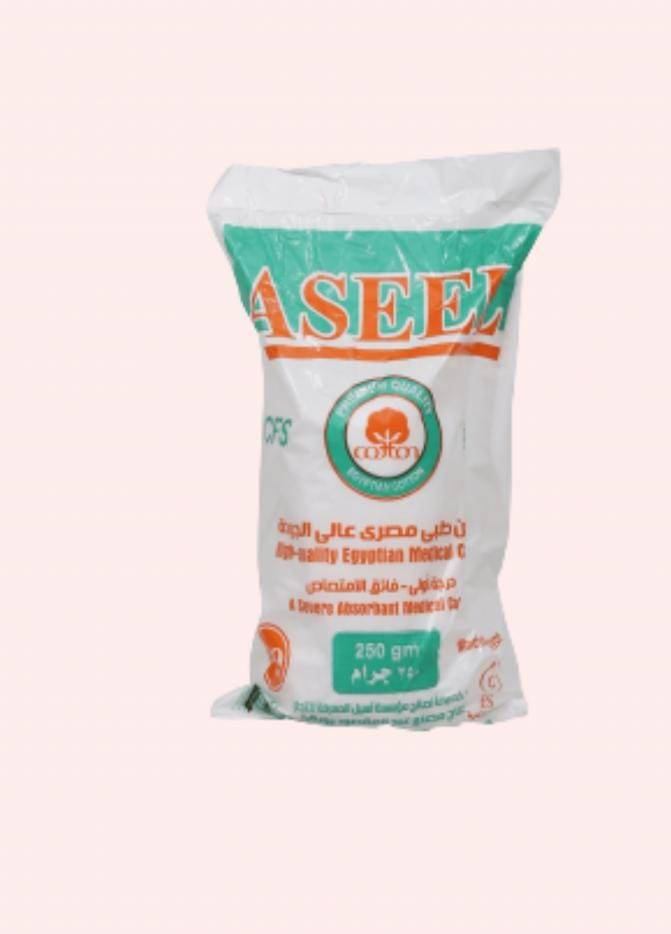 اسيل قطن طبي مصري عالي الجودة -Aseel High-Quality Egyptian Medical Citton 250 gm