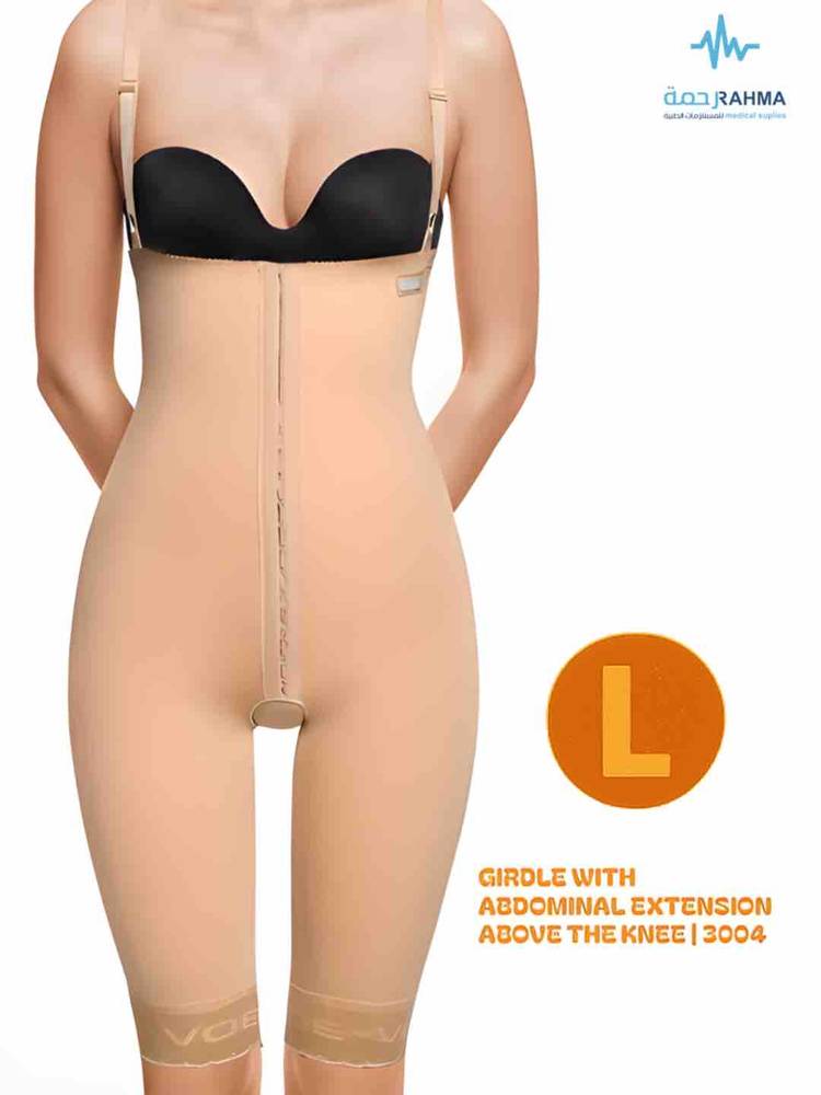‎مشد بعد عمليات شفط الدهون في البطن والفخذين والورك-VOE Abdominal girdle above the knees Beige  3004-L