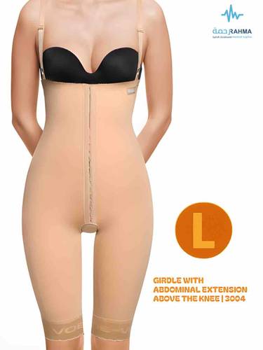 ‎مشد بعد عمليات شفط الدهون في البطن والفخذين والورك-VOE Abdominal girdle above the knees Beige  3004-L