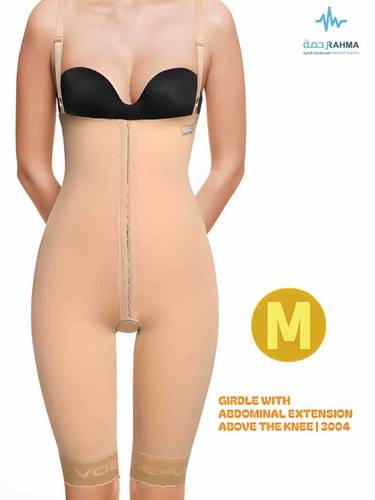 ‎مشد بعد عمليات شفط الدهون في البطن والفخذين والورك-VOE Abdominal girdle above the knees Beige  3004-M