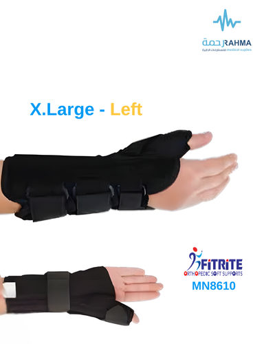 دعامة للرسغ-يسار-FitRite Wrist Splint Thumb Spica-XLarge-Left