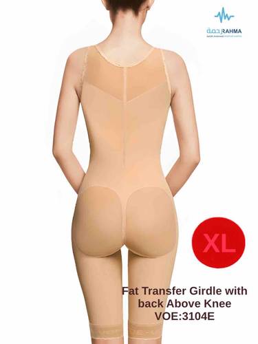 مشد بعد عمليات شفط الدهون من الظهر والعلي الركبة مع نقل الدهون للارداف -VOE Fat Transfer To Buttocks Girdle High Waist With Extended Back Above The Knee-3104E-XL
