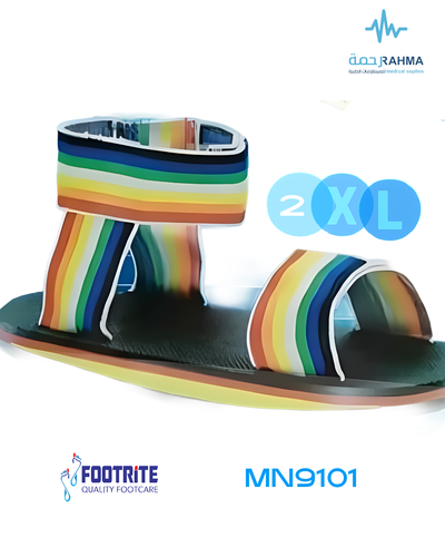 صندل للجبيرة-FootRite Cast Sandal Rainbow-2XLarge
