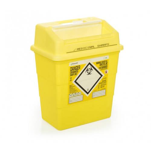 SHARP CONTAINER 13 LITER YELLOW شارب كونتينر اصفر مربع