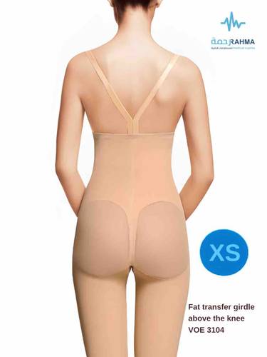 مشد بعد عمليات شفط الدهون ونقلها للارداف-VOE Fat Transfer To Buttocks Girdle High Waist Above The Knee Beige - 3104-XS