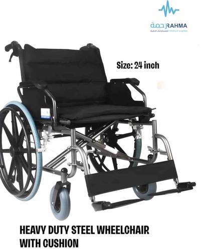 كرسي متحرك ستيل 24 انش KAIYANG HEAVY DUTY STEEL WHEELCHAIR WITH CUSHION 24