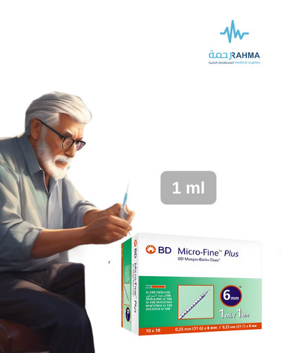 سرنجات انسولين 6mm 1ml10X10- BD Micro-Fine Plus Insulin 6mm 1ml10X10