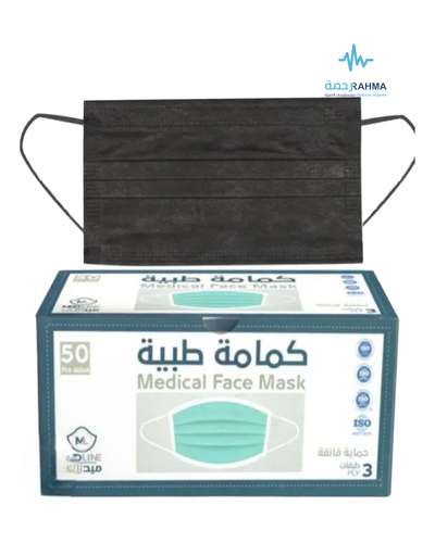 ميدلاين كمامة وجه وقائية اسود-Medline Medical Face Mask-Black