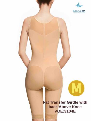 مشد بعد عمليات شفط الدهون من الظهر والعلي الركبة مع نقل الدهون للارداف -VOE Fat Transfer To Buttocks Girdle High Waist With Extended Back Above The Knee-3104E-M