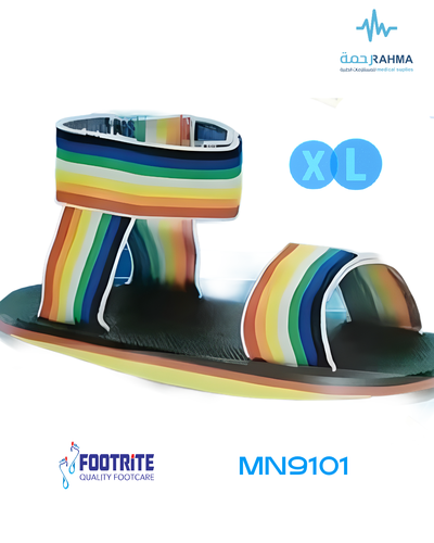 صندل للجبيرة-FootRite Cast Sandal Rainbow-XLarge